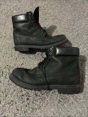 Black timberland 6 inch premium boots